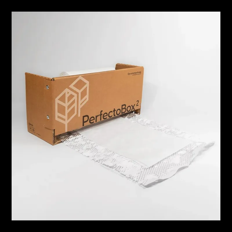 PerfectoBox2 (сетчатая крафт-бумага + тишью) белая/белая, 134 м