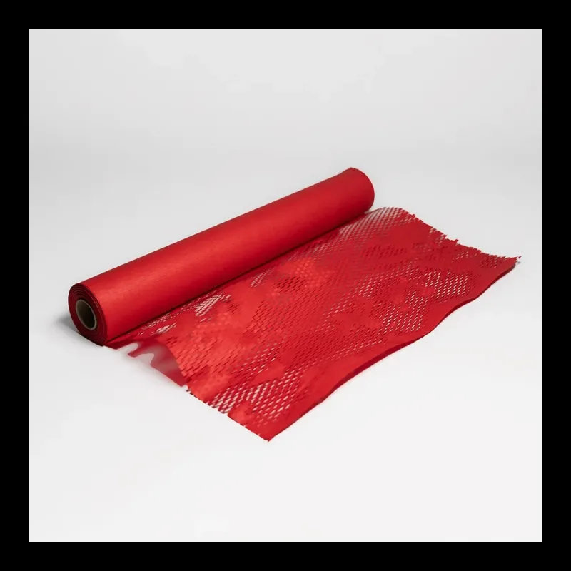 PerfectoPack, крафт-бумага сетчатая (сотовая), красная, 20 м