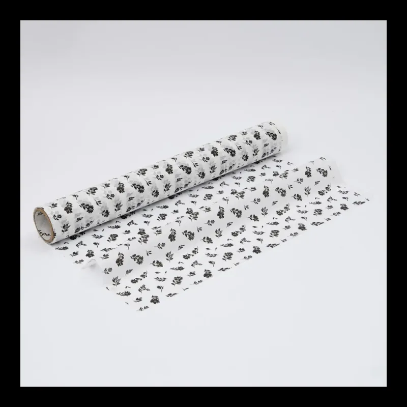 Бумага тишью в рулоне, 420мм*10м, 25 г/м2, «Прованс», цв.печати черный