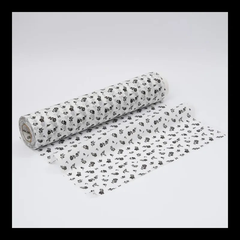 Бумага тишью в рулоне, 420мм*100м, 25 г/м2, «Прованс», цв.печати черный