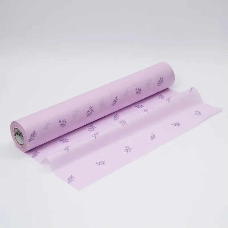 Бумага тишью в рулоне, цвет лиловый, 500мм*100м, 17 г/м2, «Гербарий», цв.печати 2583