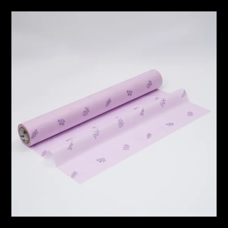 Бумага тишью в рулоне, цвет лиловый, 500мм*50м, 17 г/м2, «Гербарий», цв.печати 2583